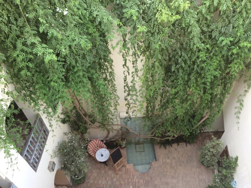  View from the top: the courtyard of our riad 